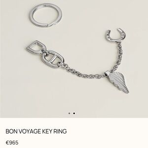 Hermes bon voyage keychain bag charm brand new in box